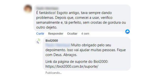 Depoimento de cliente Biol2000 nº 4
