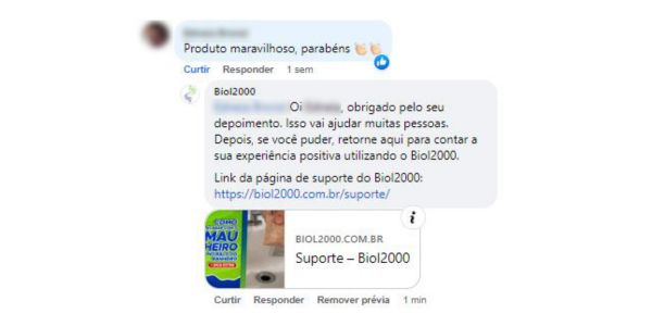Depoimento de cliente Biol2000 nº 7